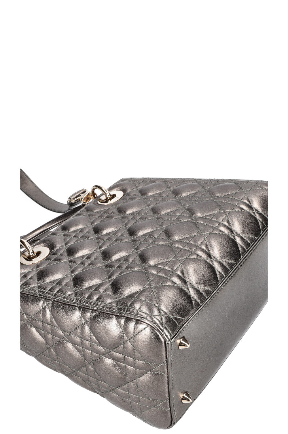 CHRISTIAN DIOR Lady Dior Medium Silver REAWAKE