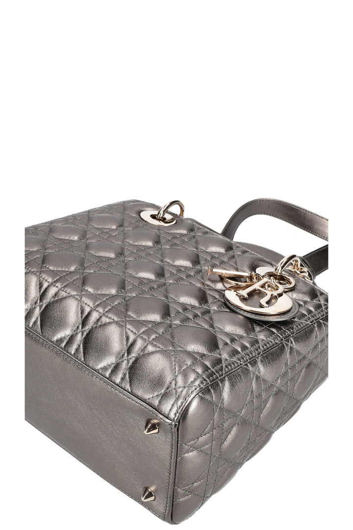 CHRISTIAN DIOR Lady Dior Medium Silver