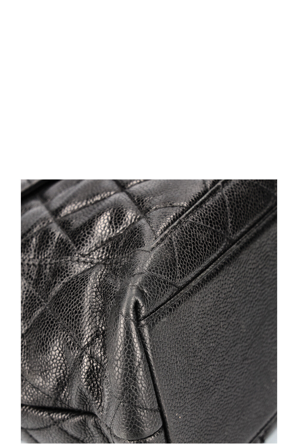 CHANEL Vintage Front Pocket Bag Caviar Black
