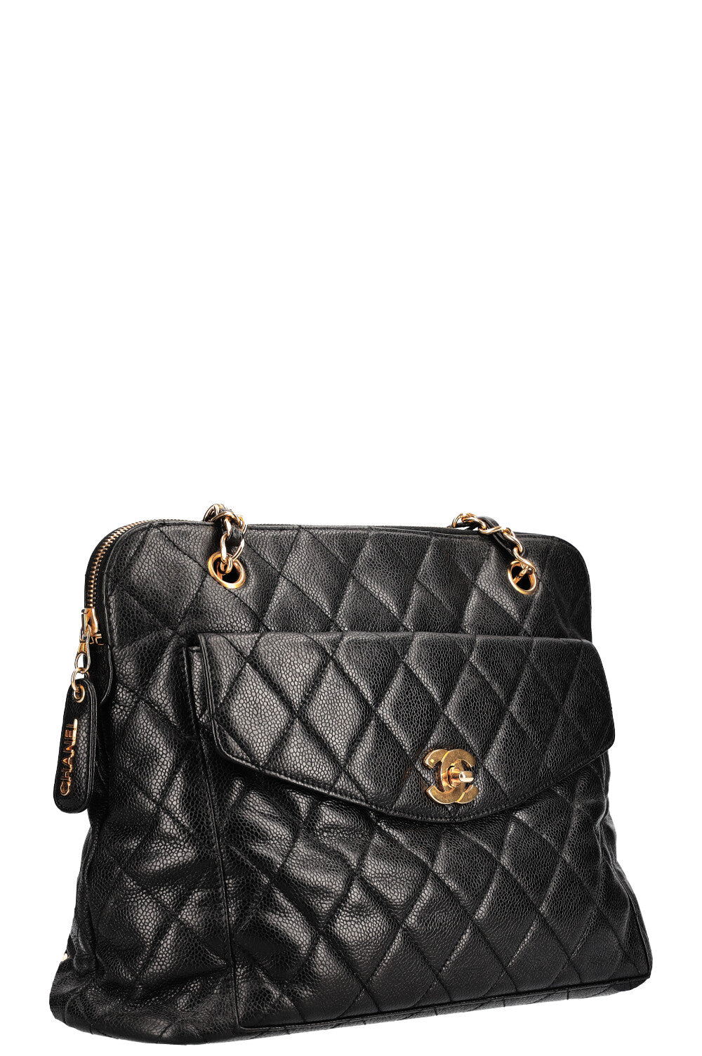 CHANEL Vintage Front Pocket Bag Caviar Black – REAWAKE