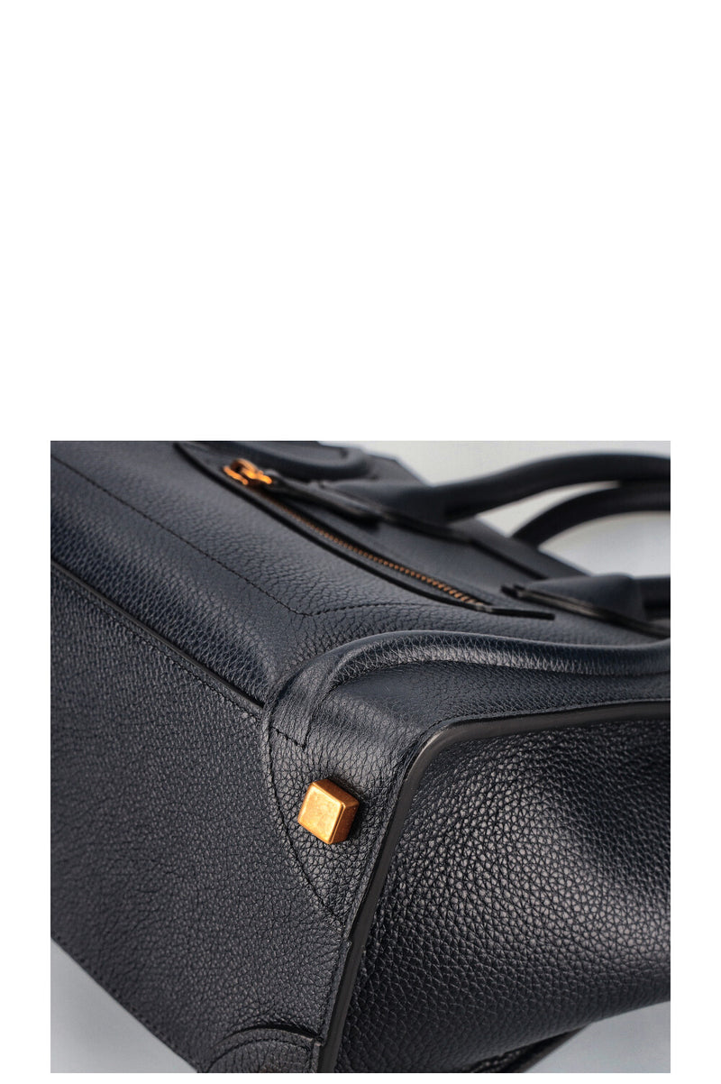CELINE Luggage Micro Tote Bag Navy