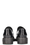 PRADA Logo Loafers Black Leather