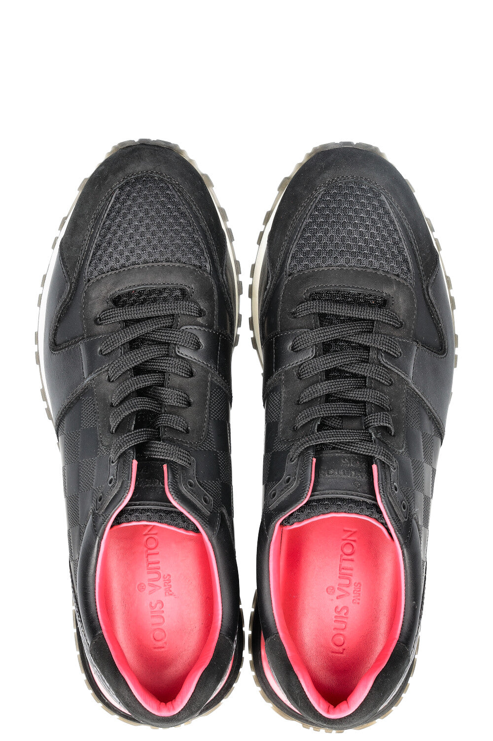 LOUIS VUITTON Run Away Sneakers Damier Pink & Black