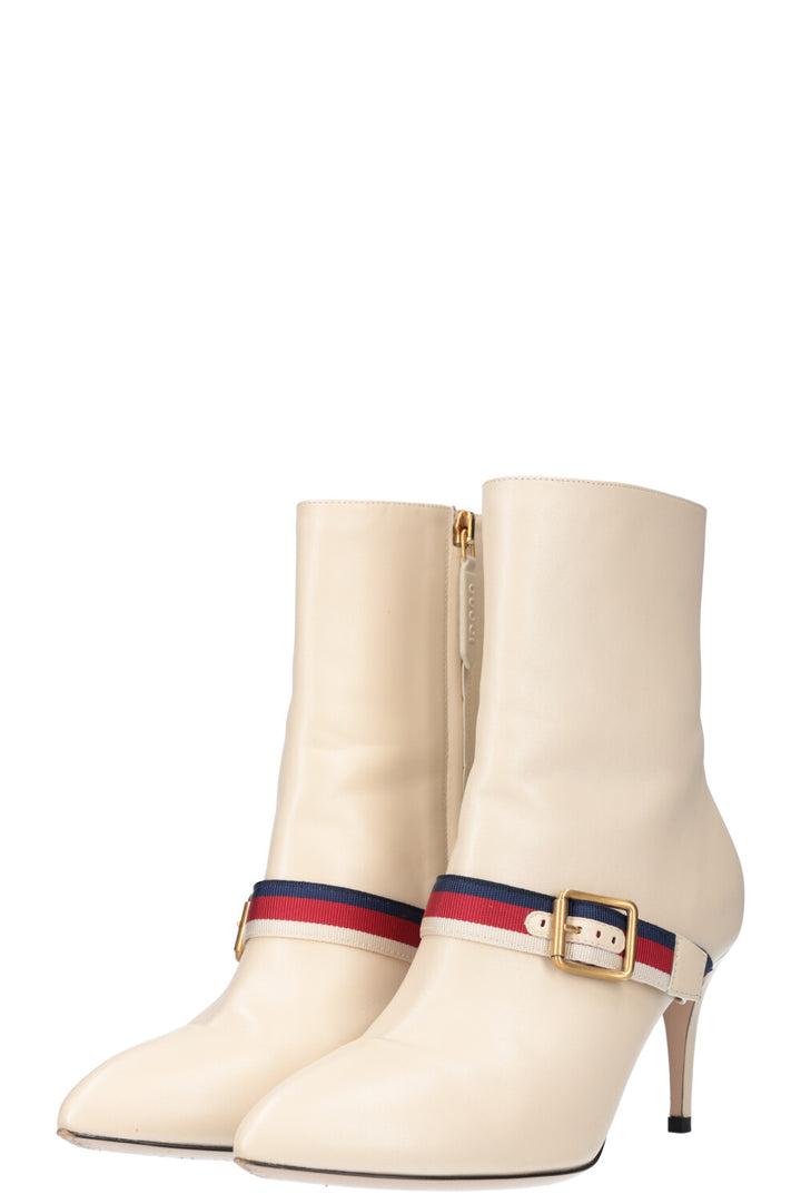 GUCCI Sylvie Boots Ivory