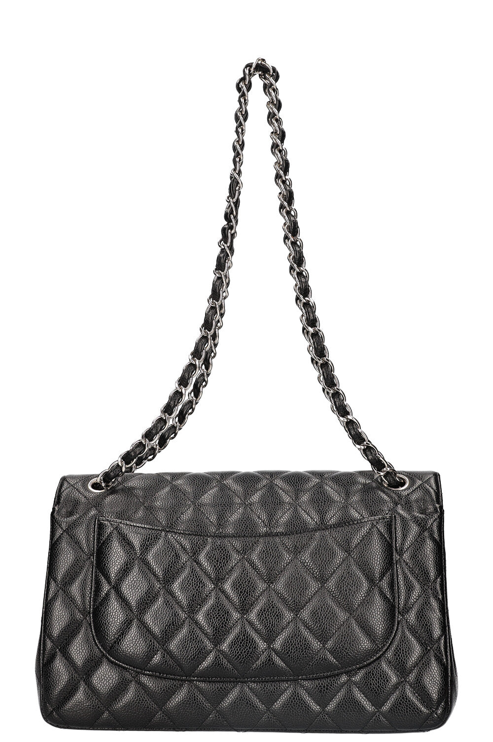 CHANEL Double Flap Bag Large Caviar Black
