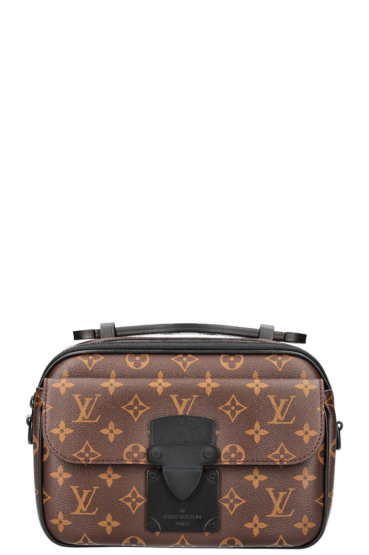 LOUIS VUITTON S Lock Messenger Bag Macassar Canvas