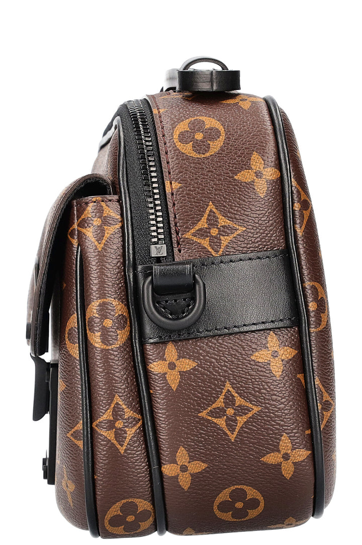 LOUIS VUITTON S Lock Messenger Bag Macassar Canvas