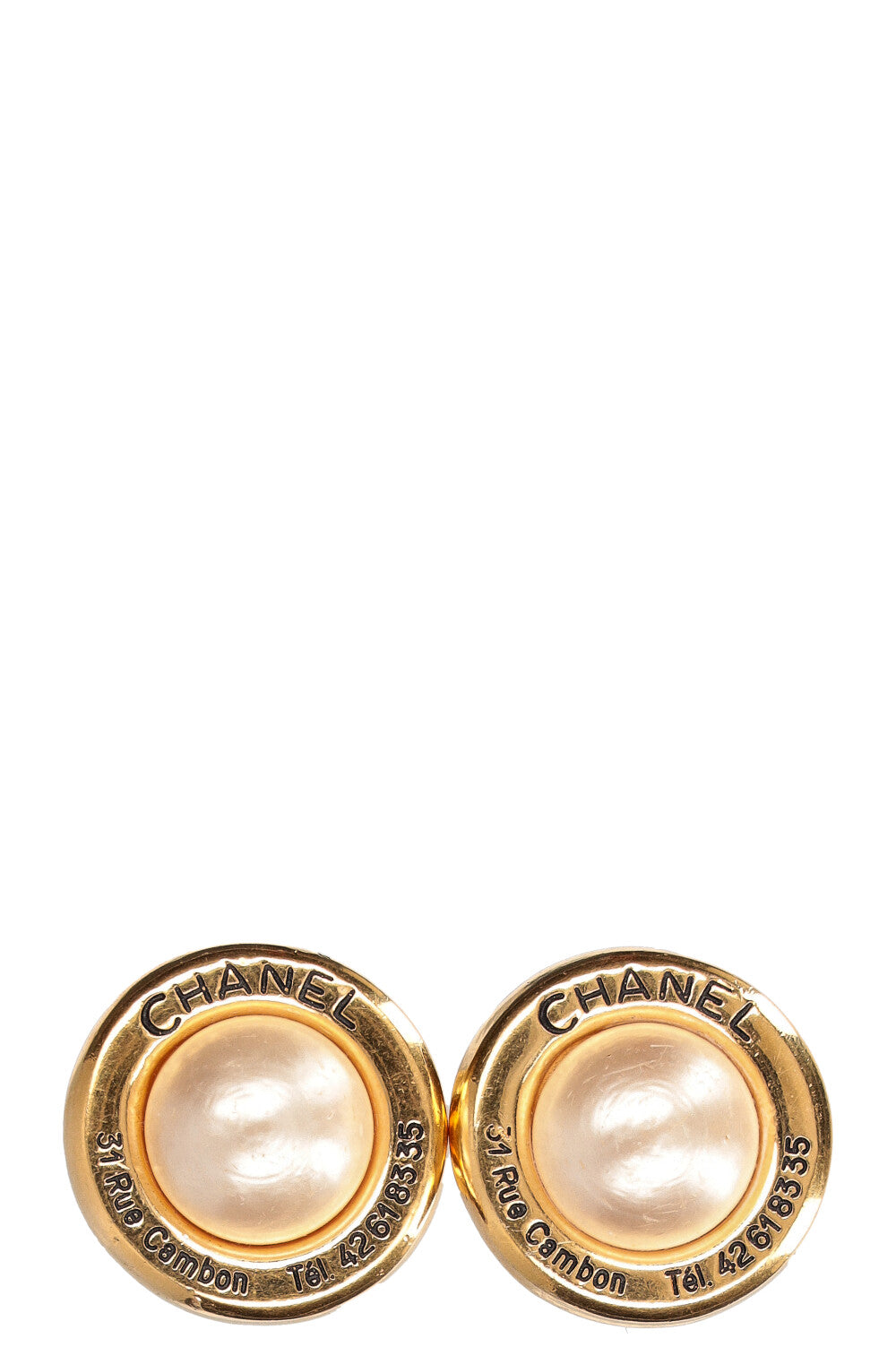 CHANEL 31 Rue Cambon Earrings Gold