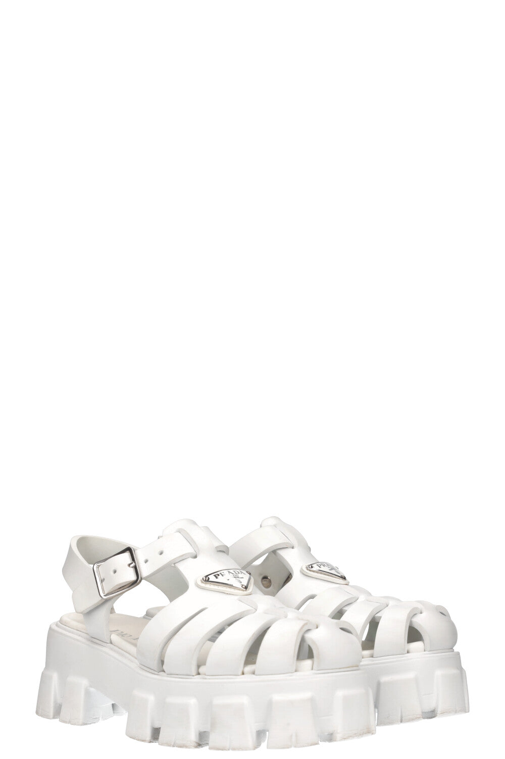 PRADA Foam Rubber Sandals White