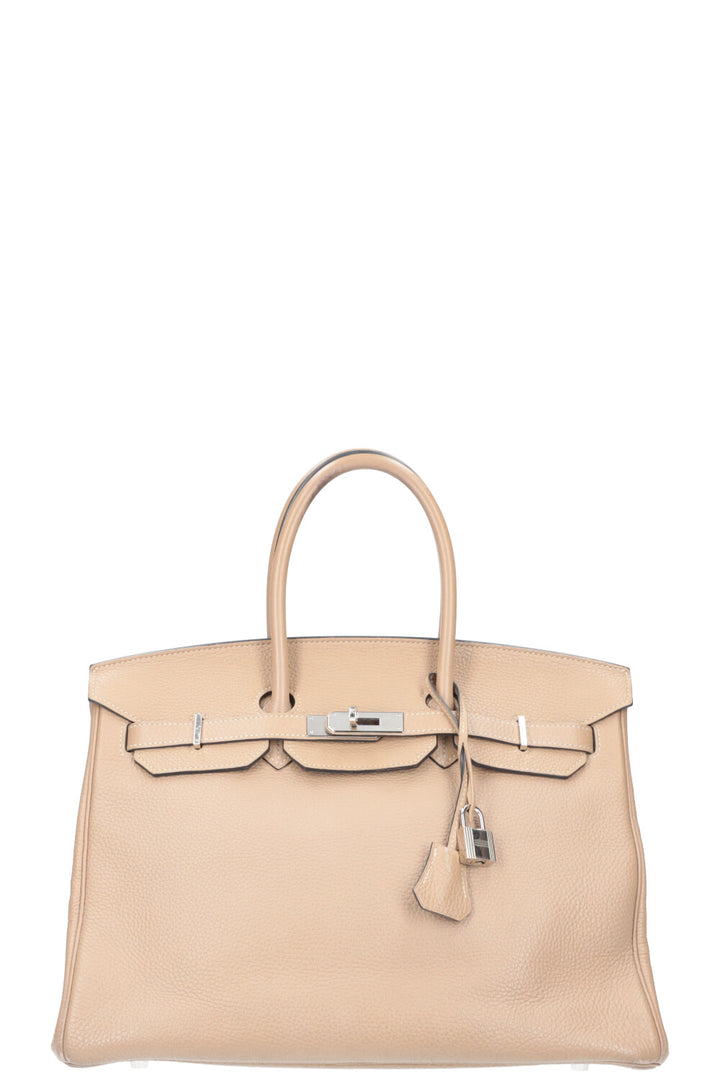 HERMÈS Birkin 35 Clemence Gris Tourterelle