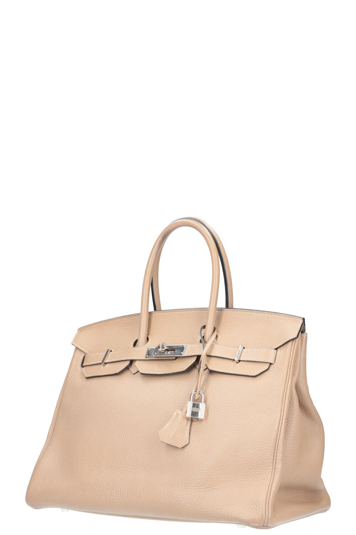 HERMÈS Birkin 35 Clemence Gris Tourterelle