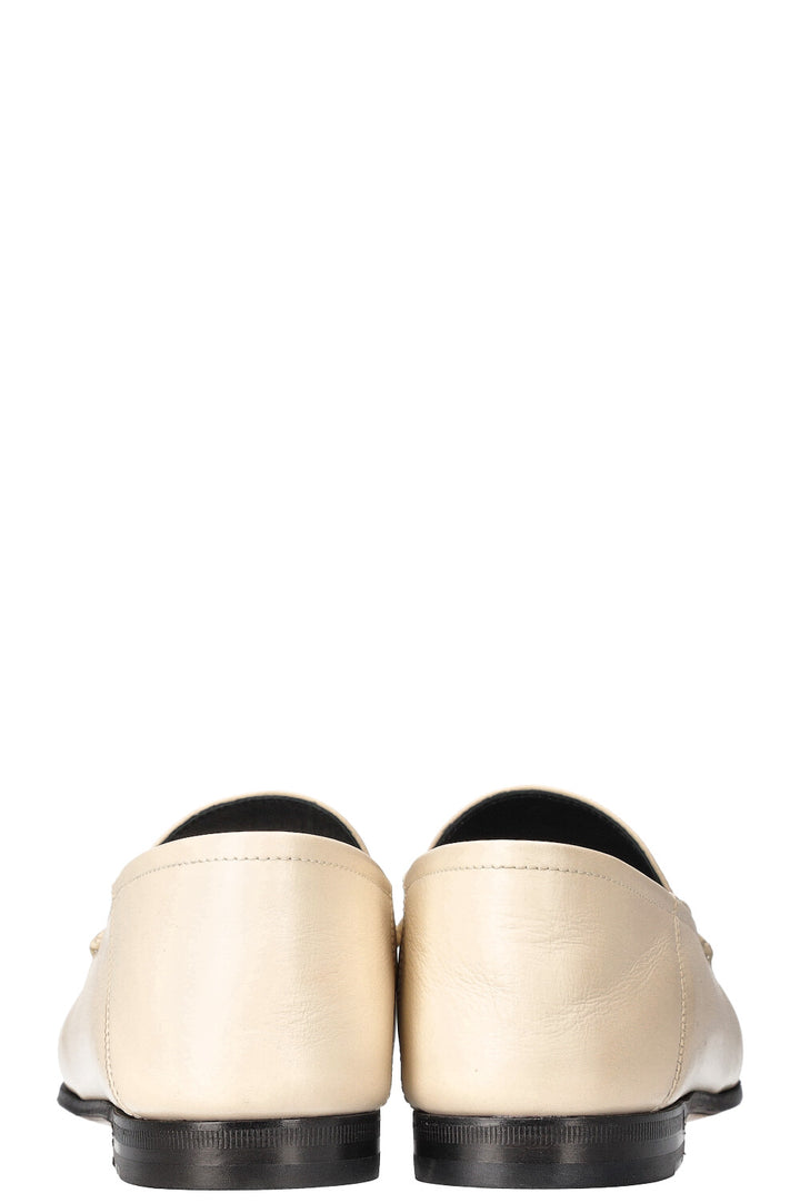 GUCCI Jordaan Loafers with Strawberry Motifs White