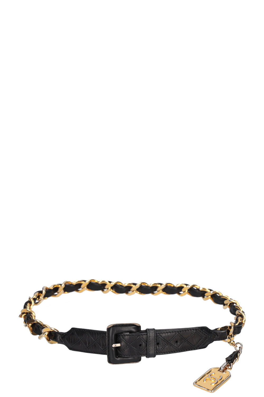 CHANEL Chain Belt with Tag Black