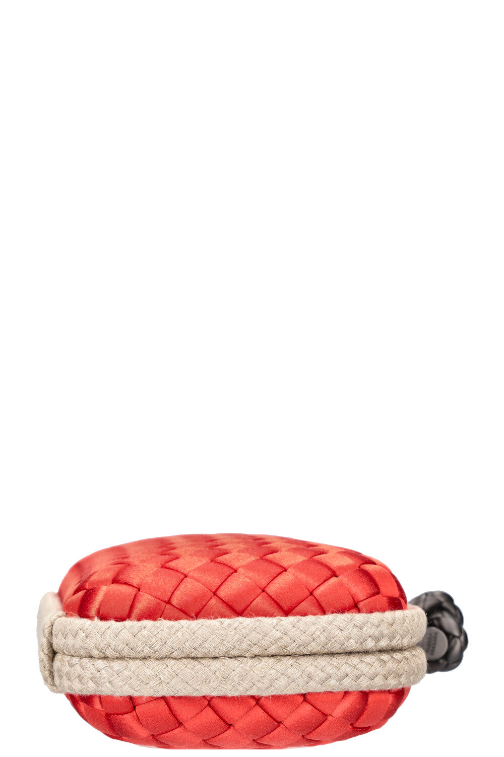 BOTTEGA VENETA Box Knot Clutch Intrecciato Red