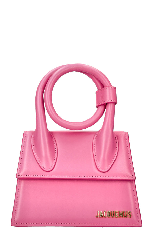 JACQUEMUS Chiquito Sac Noued Cuir Rose