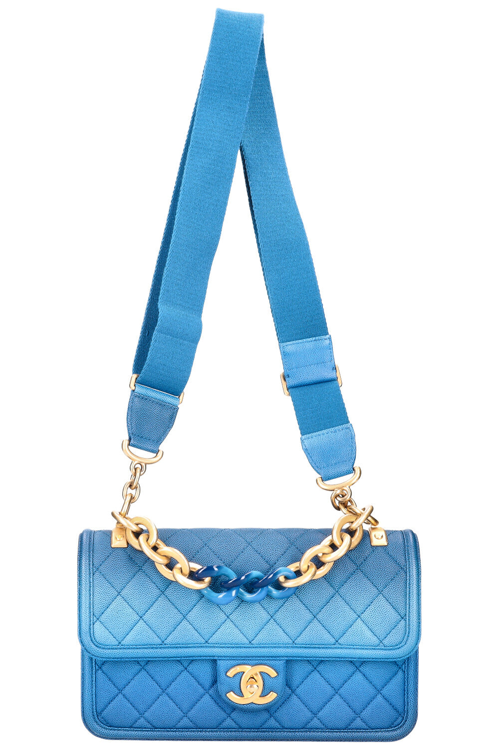 CHANEL Sunset On The Sea Flap Bag Blue