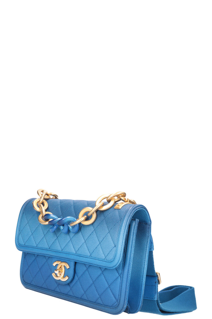 CHANEL Sunset On The Sea Flap Bag Blue