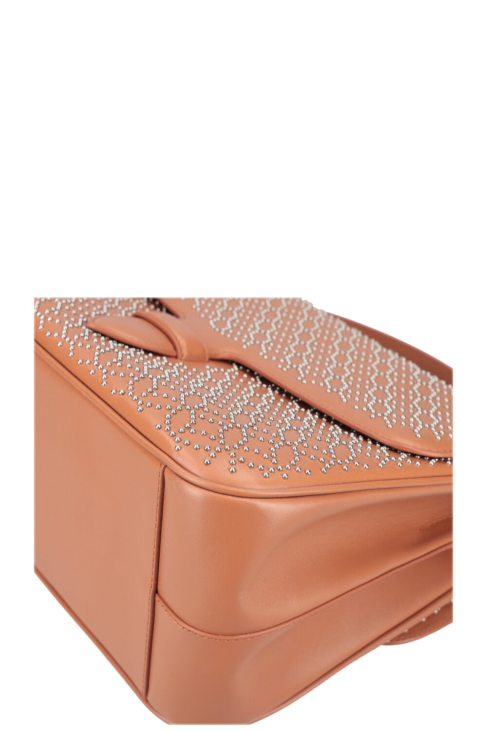 ALAÏA Bifaced Bag Studded Arabesque Brown