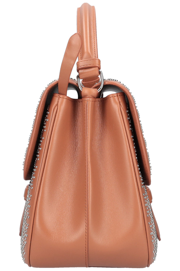 ALAÏA Bifaced Bag Studded Arabesque Brown