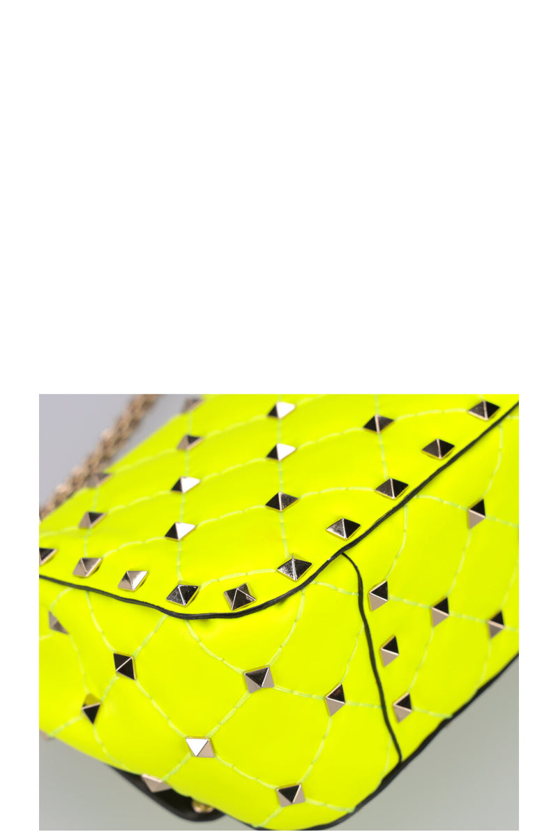 VALENTINO Rockstud Spike Micro Bag Fluo Yellow