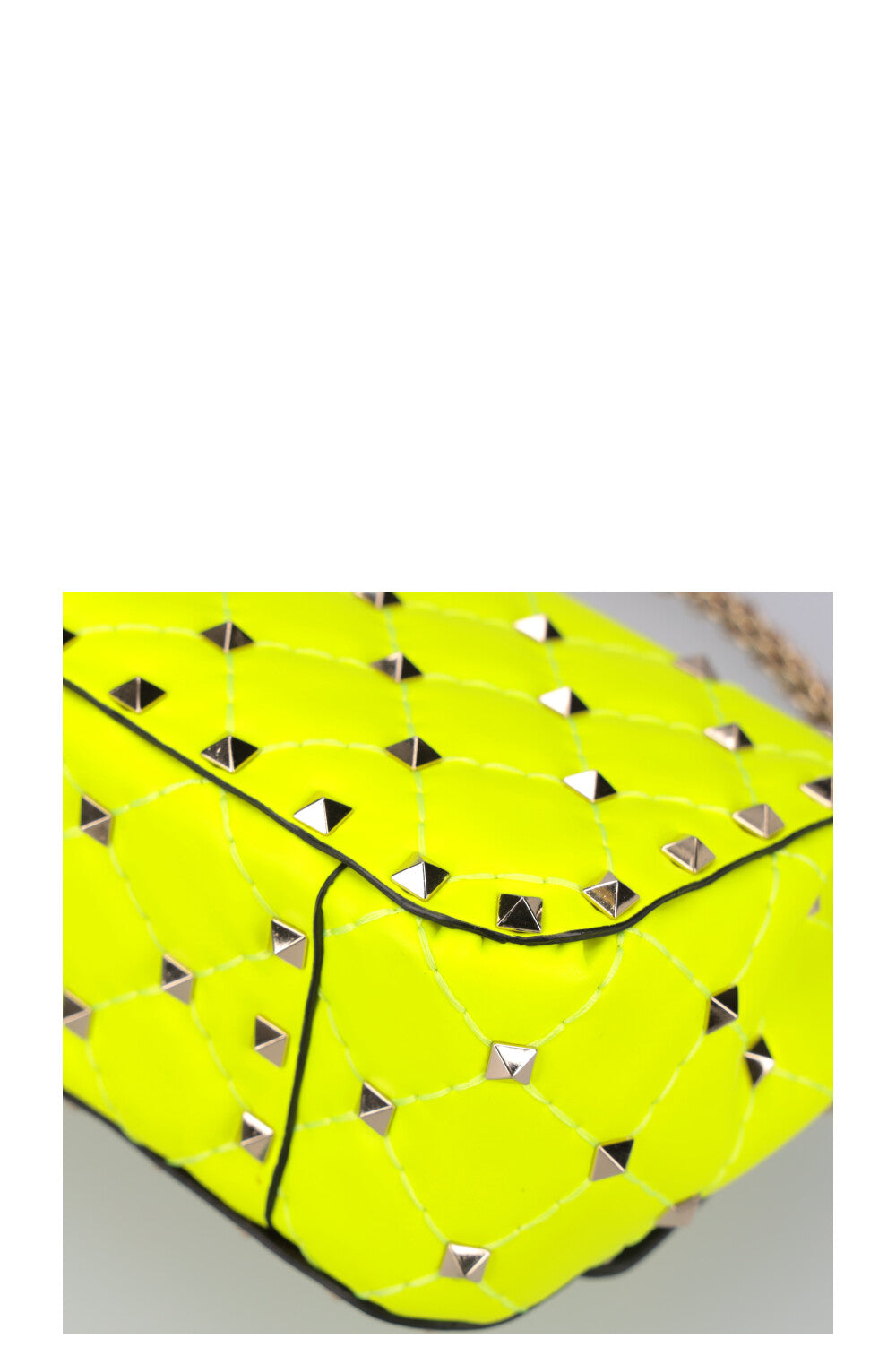VALENTINO Sac Rockstud Spike Micro Jaune Fluo