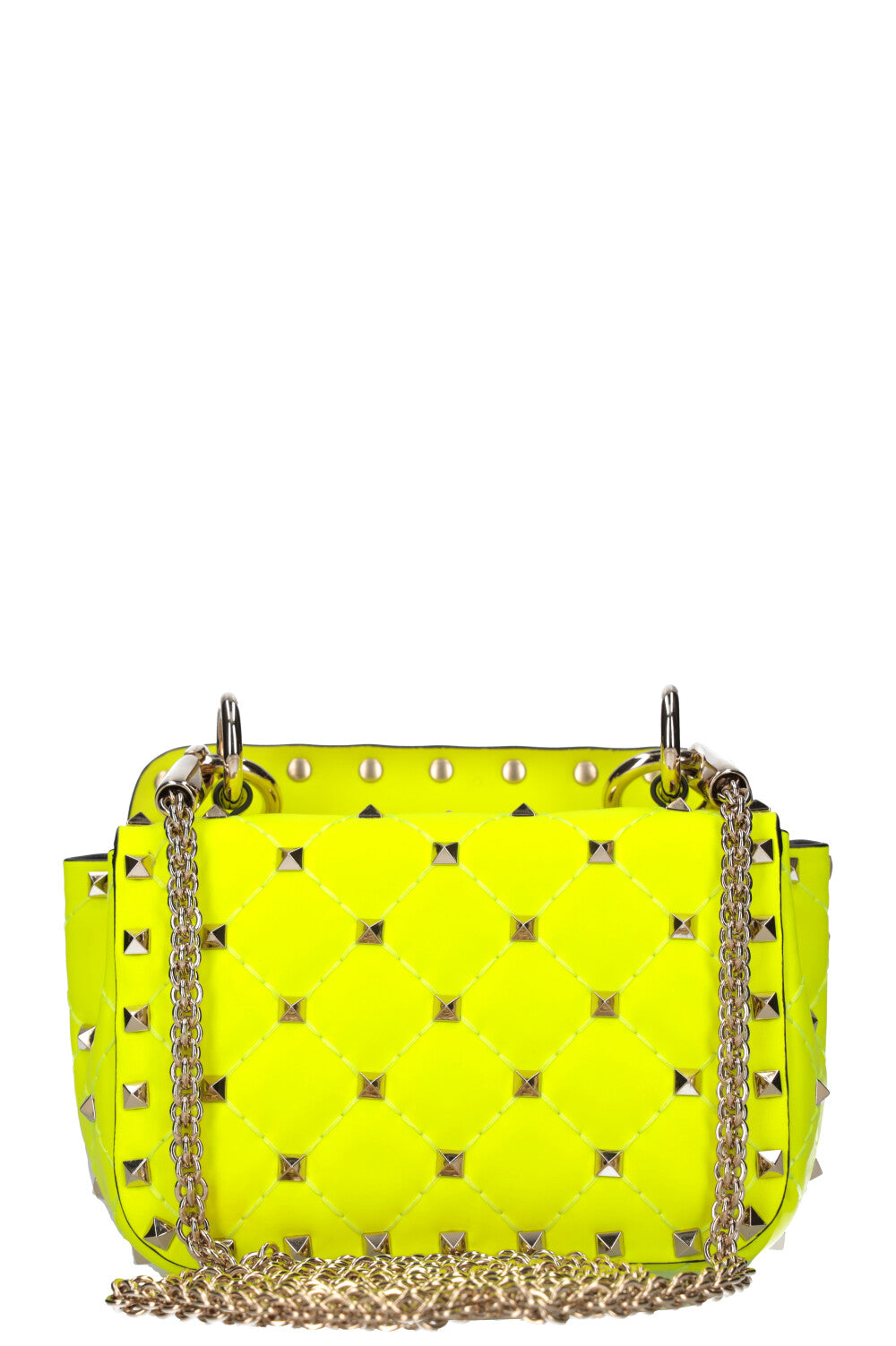 VALENTINO Sac Rockstud Spike Micro Jaune Fluo