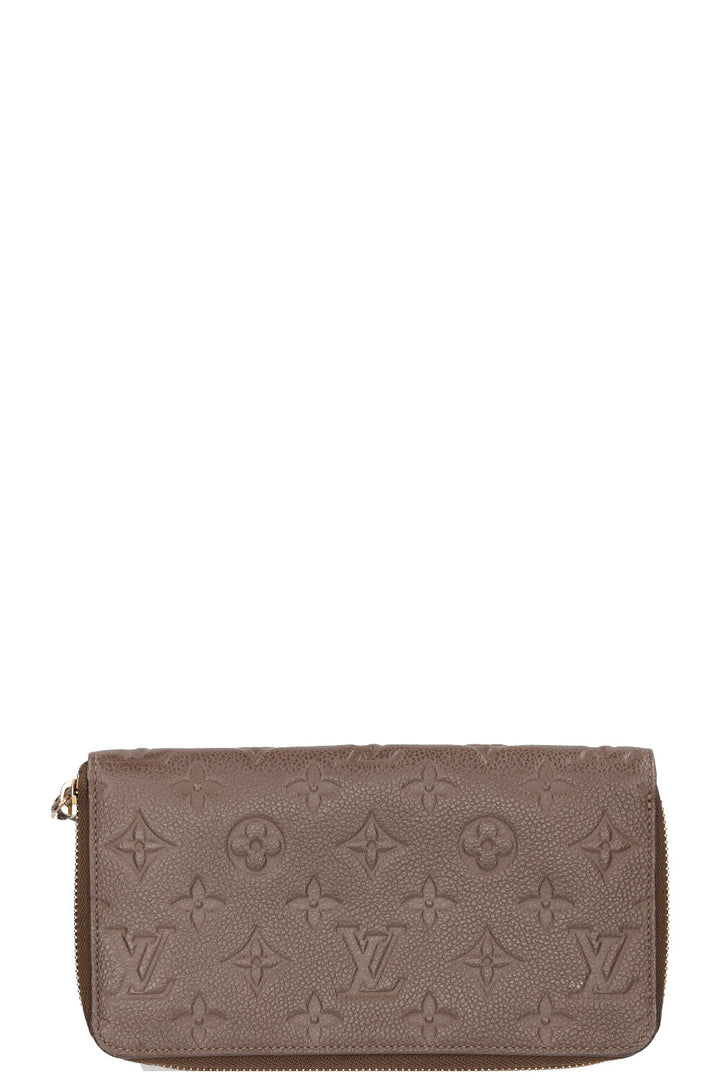 Louis Vuitton Zippy Organizer Wallet MNG Empreinte Taupe