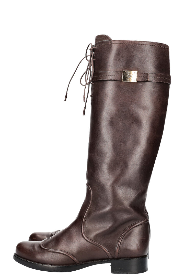 LOUIS VUITTON Riding Boots Brown