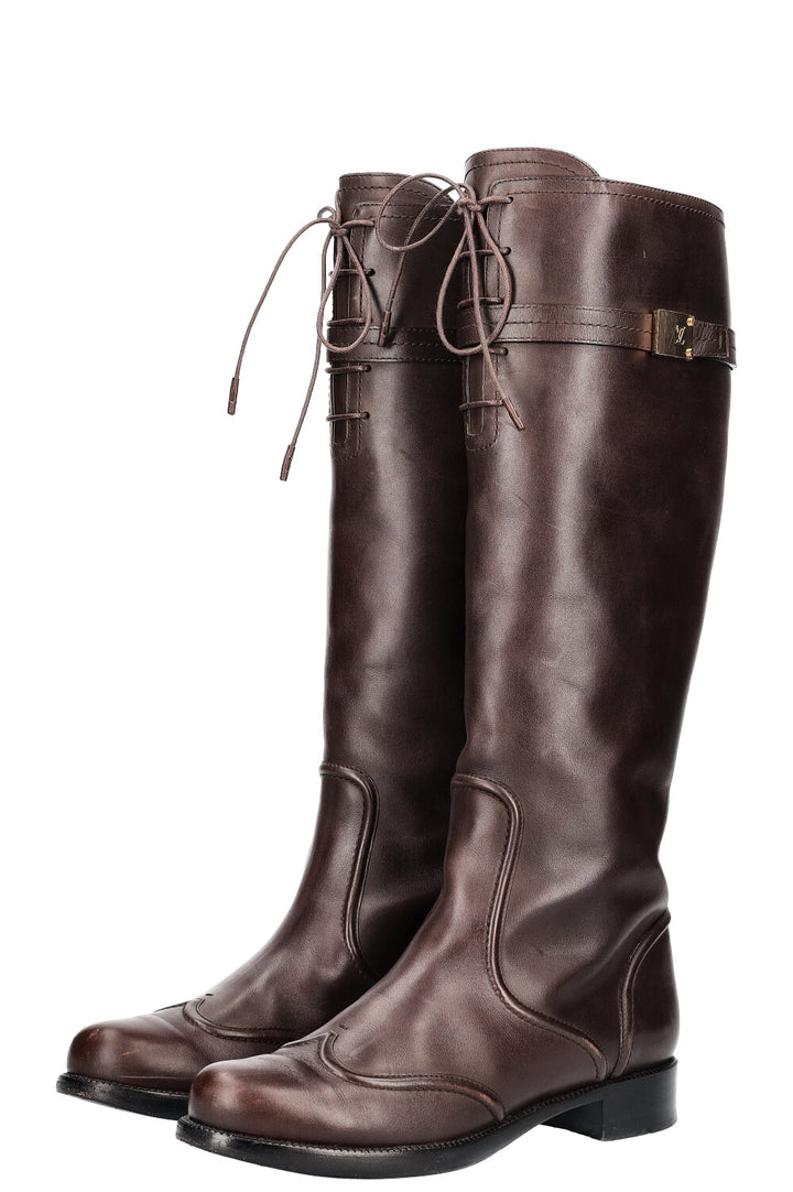 LOUIS VUITTON Riding Boots Brown