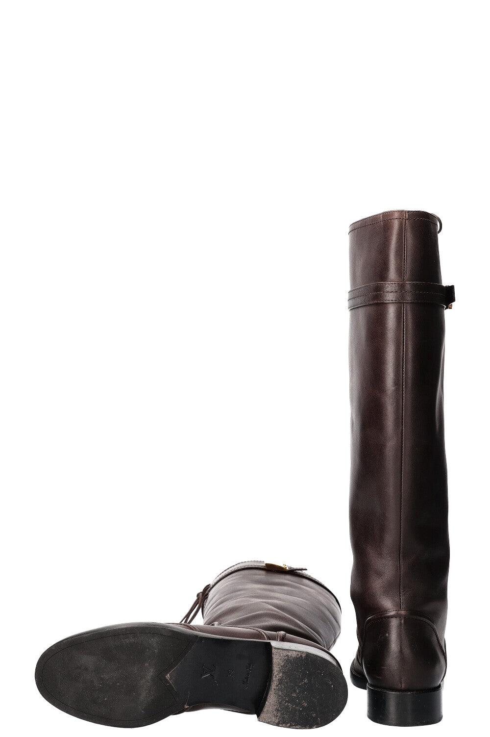 LOUIS VUITTON Riding Boots Brown REAWAKE