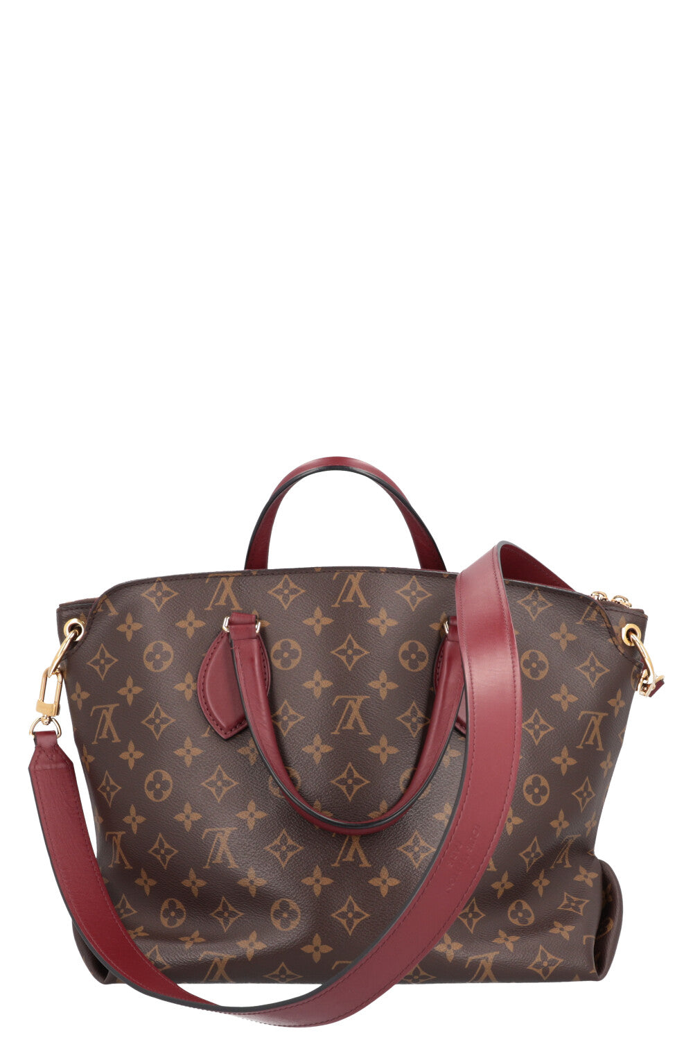 LOUIS VUITTON Monogram Flower zip tote MM Brown M44347 bag 800000109940000