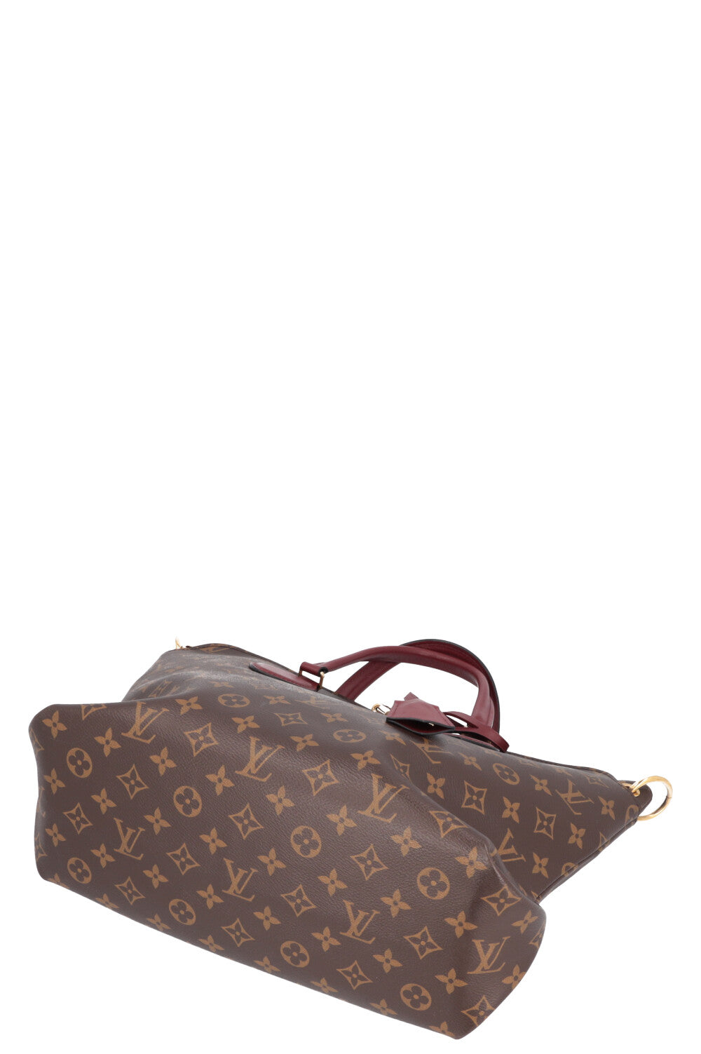 Louis Vuitton Flower Zipped Tote Monogram Canvas MM Brown Burgundy