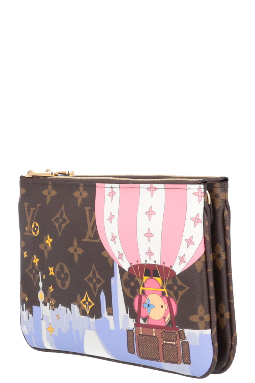 Louis Vuitton Double Zip Pochette Monogram Vivienne Shanghai Pink Lining in  Coated Canvas with Gold-tone - GB