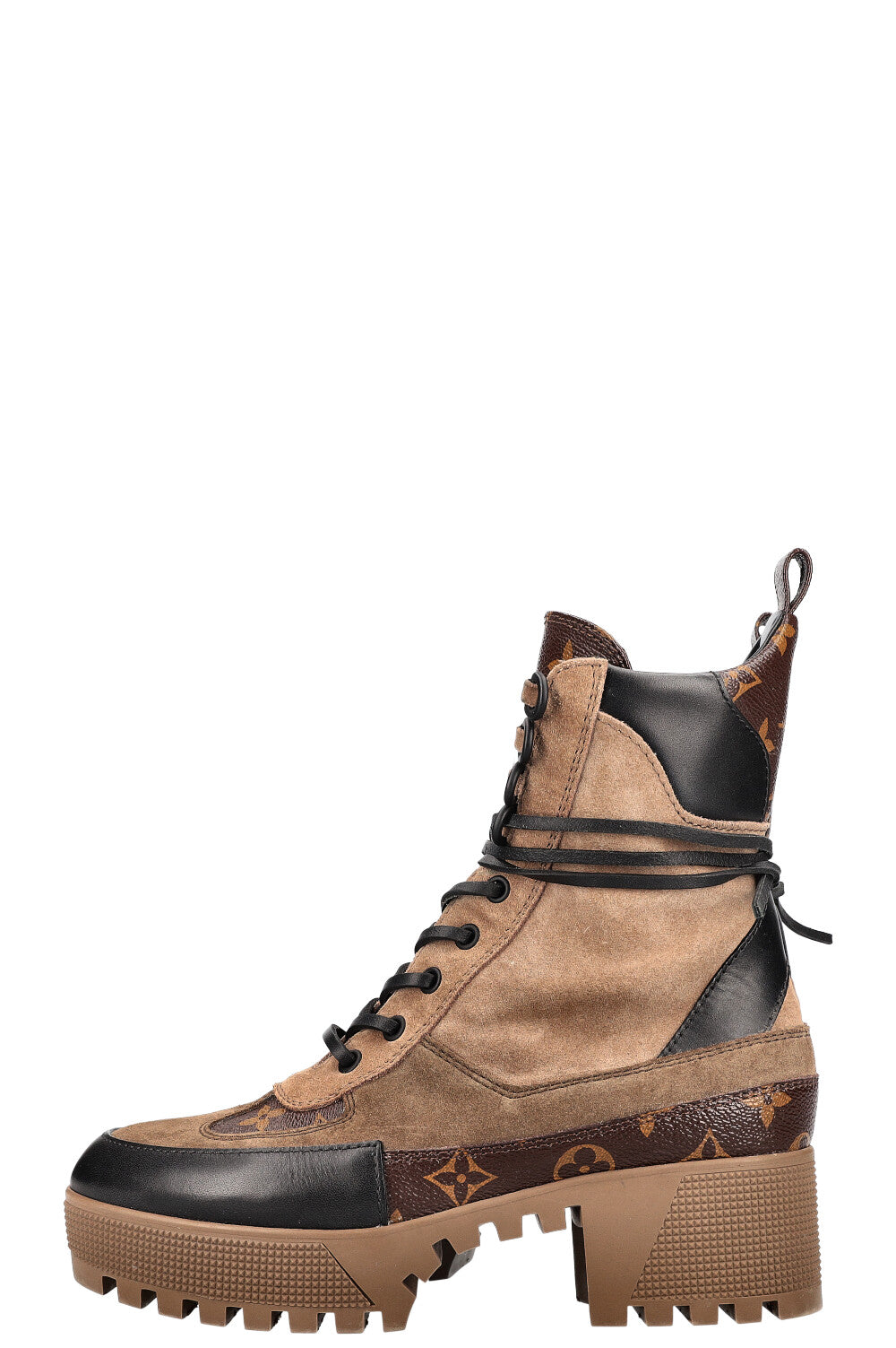 Louis Vuitton Beige Monogram Laureate Desert Boots - size 39