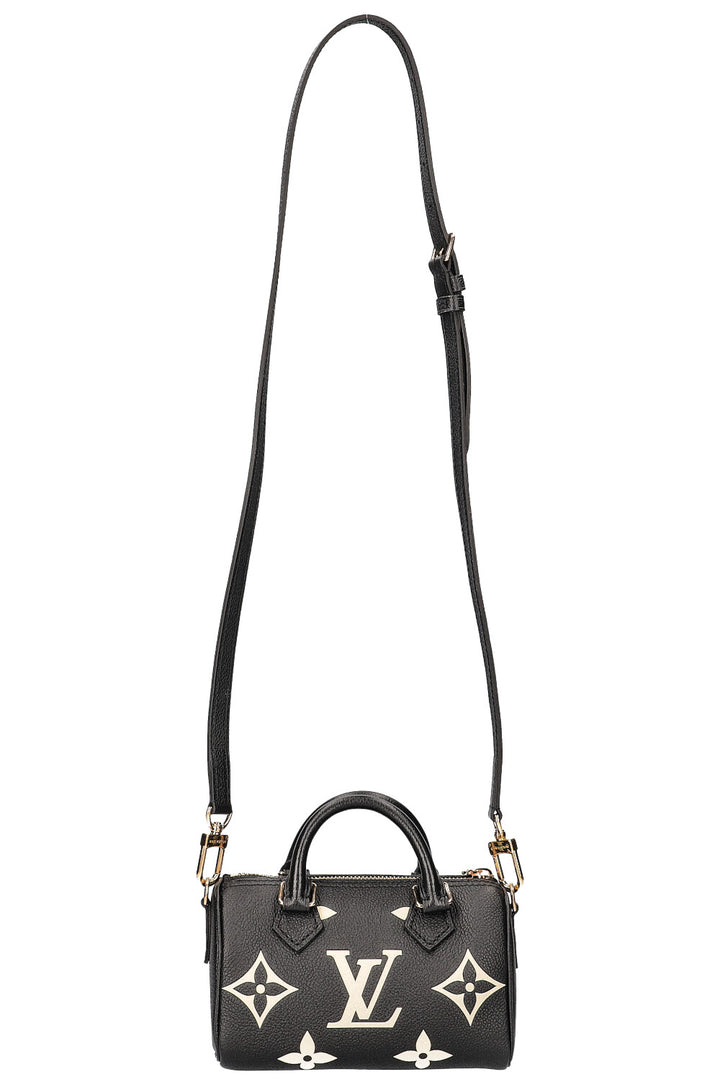 LOUIS VUITTON Nano Speedy Bicolor Empreinte Black