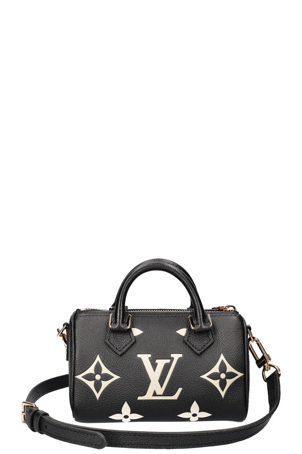 LOUIS VUITTON Nano Speedy Bicolor Empreinte Noir