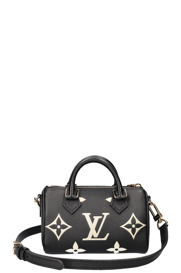 LOUIS VUITTON Nano Speedy Bicolor Empreinte Black