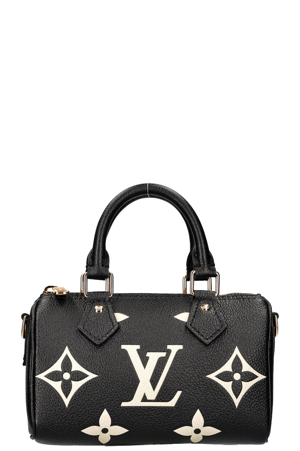 LOUIS VUITTON Nano Speedy Bicolor Empreinte Black