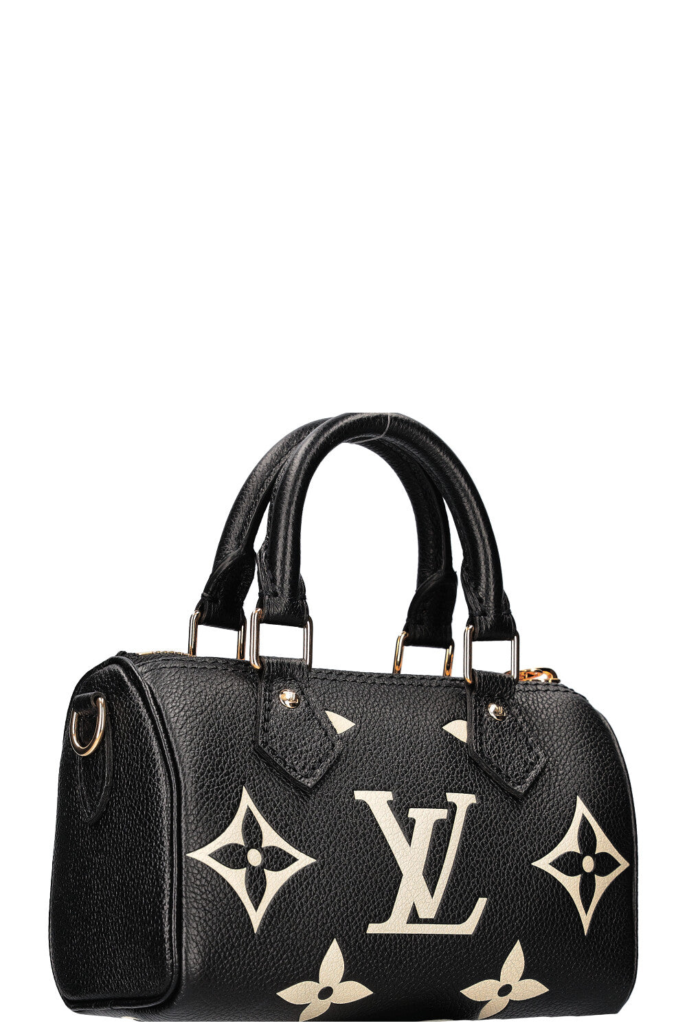 LOUIS VUITTON Nano Speedy Bicolor Empreinte Black