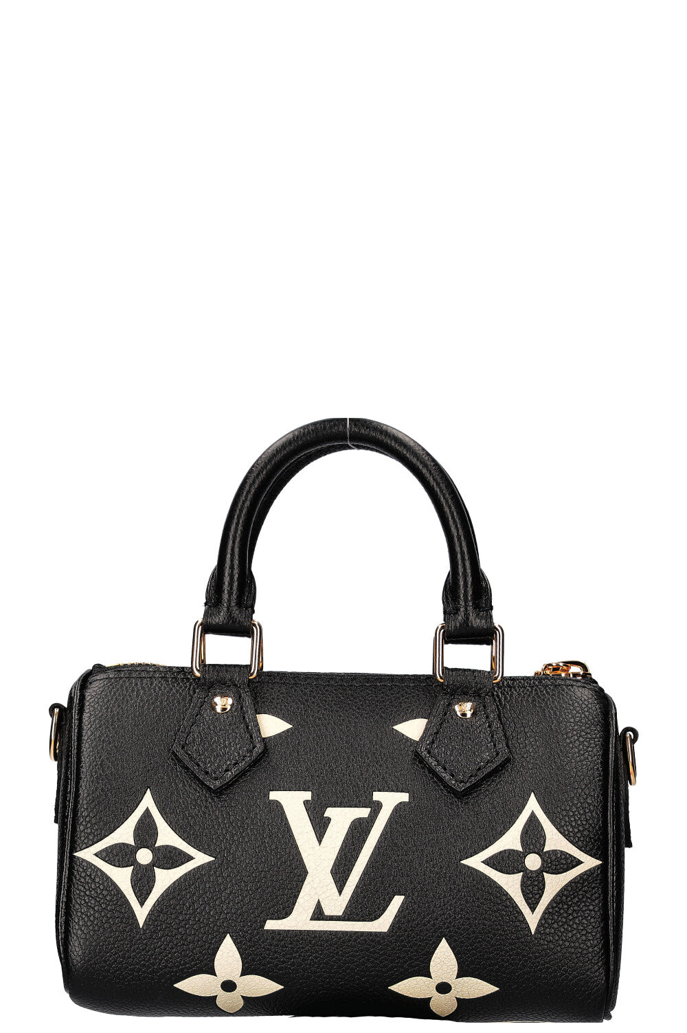 LOUIS VUITTON Nano Speedy Bicolor Empreinte Black