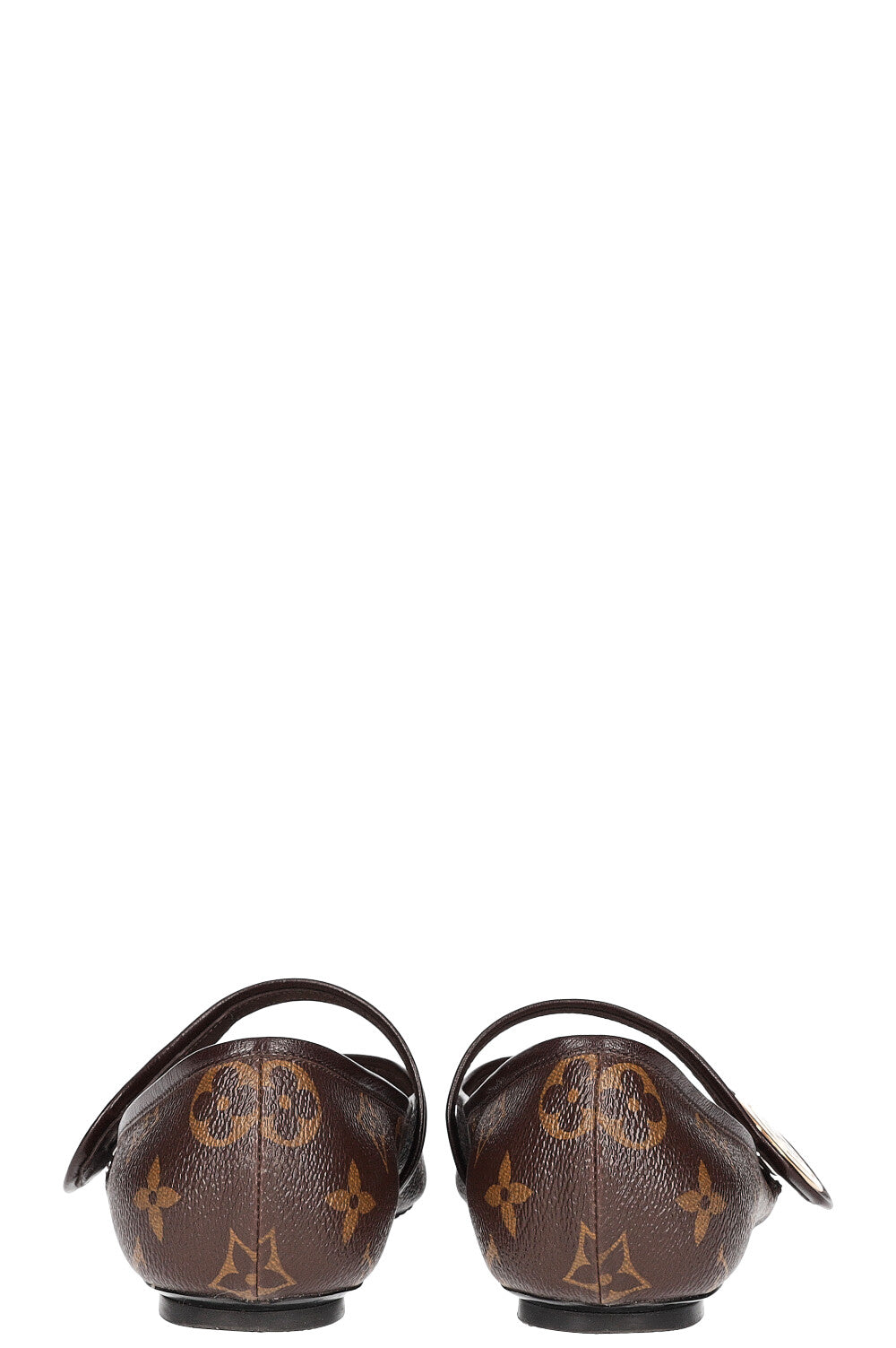LOUIS VUITTON Cap Toe Flats Canvas MNG