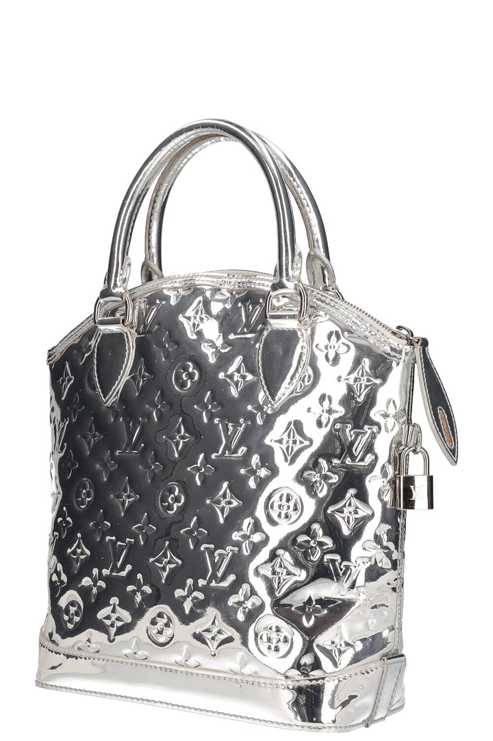LOUIS VUITTON Vertical Lockit Bag MNG Miroir Silver