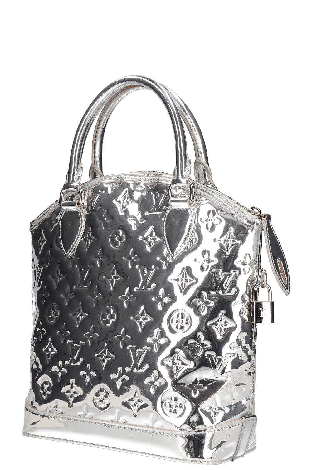 Lockit vertical leather handbag Louis Vuitton Silver in Leather - 34140435