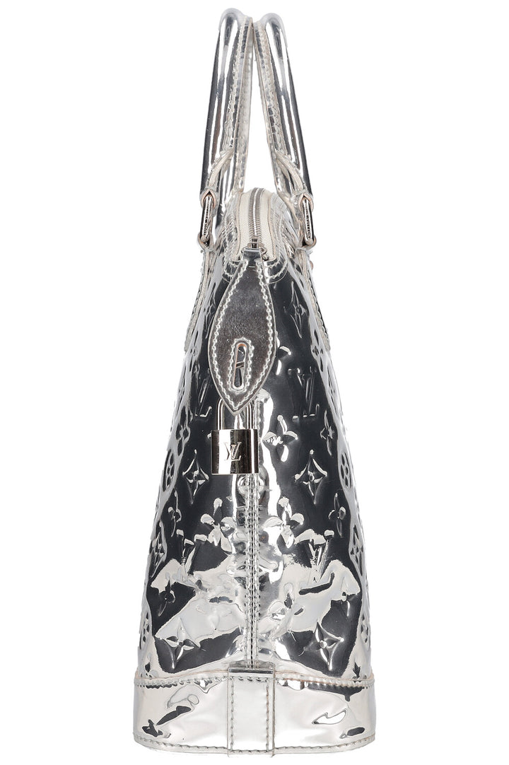LOUIS VUITTON Vertical Lockit Bag MNG Miroir Silver