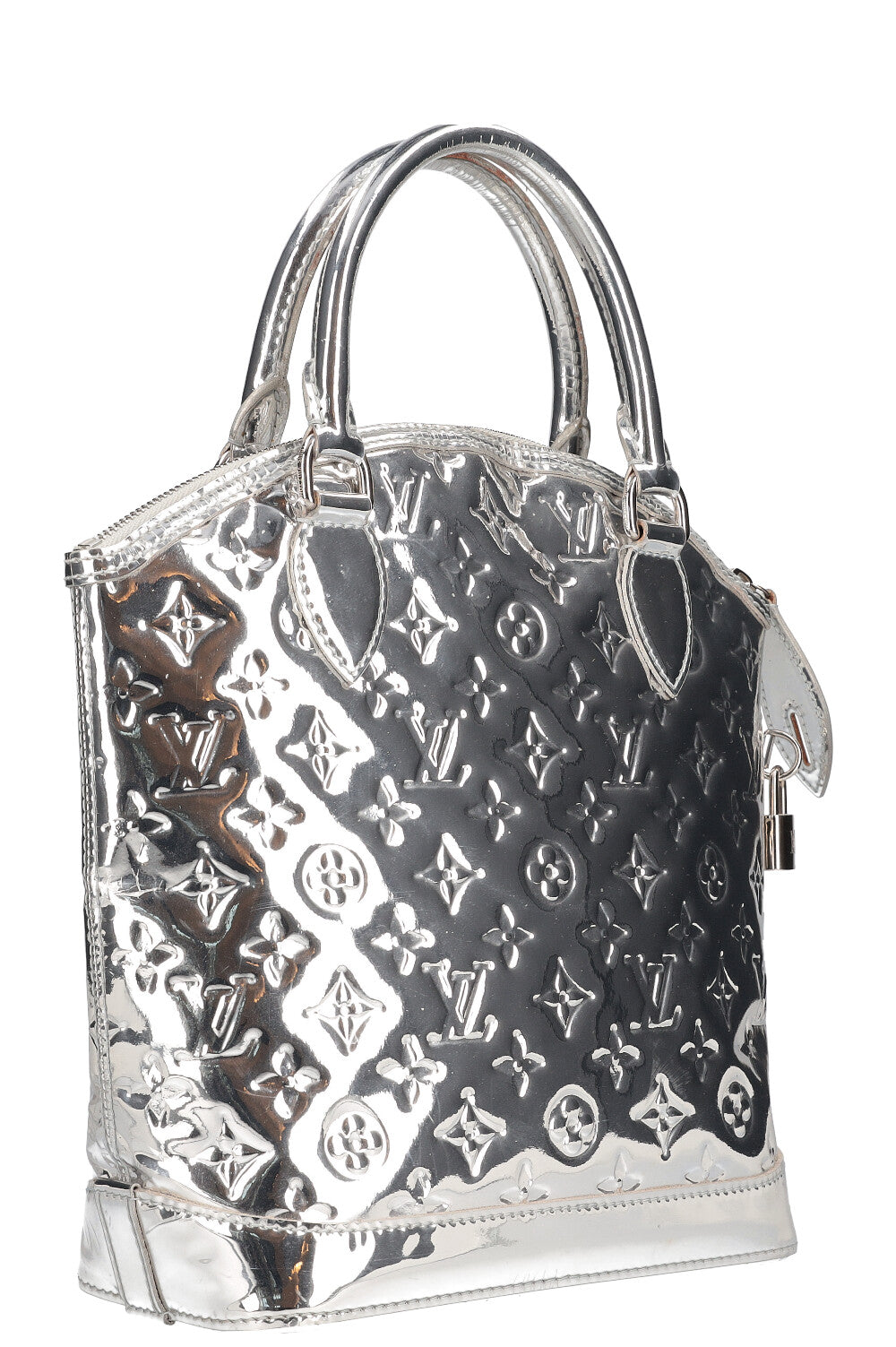 LOUIS VUITTON Vertical Lockit Bag MNG Miroir Silver