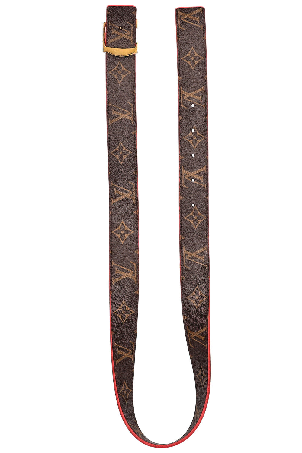 LOUIS VUITTON Ceinture Réversible Initiales MNG Rouge