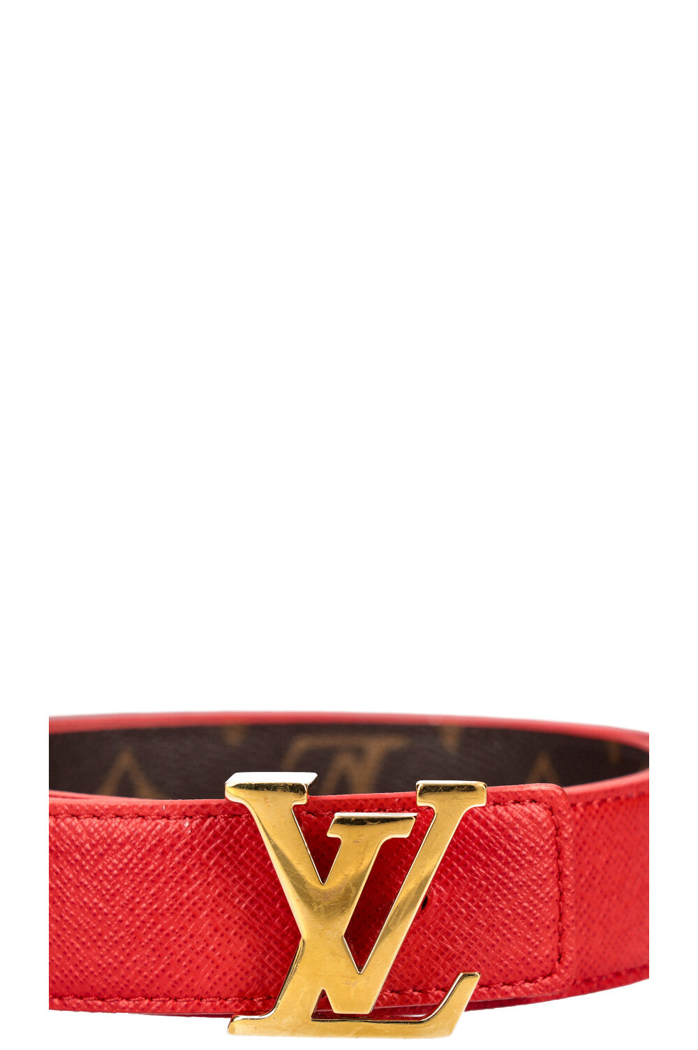 LOUIS VUITTON Ceinture Réversible Initiales MNG Rouge