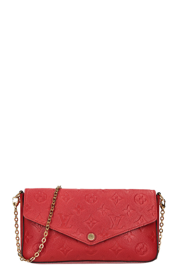 LOUIS VUITTON Felicie Pochette MNG Empreante Rouge