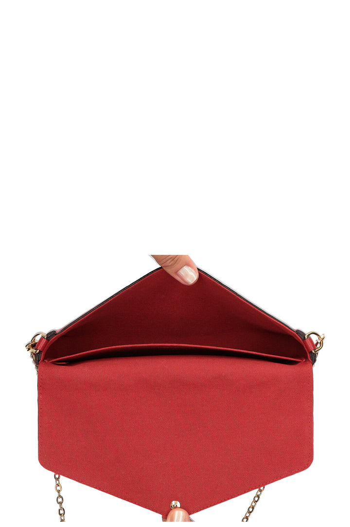 LOUIS VUITTON Felicie Pochette MNG Empreinte Red