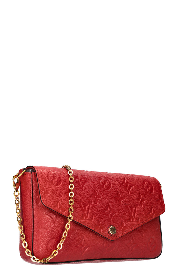 LOUIS VUITTON Felicie Pochette MNG Empreinte Red